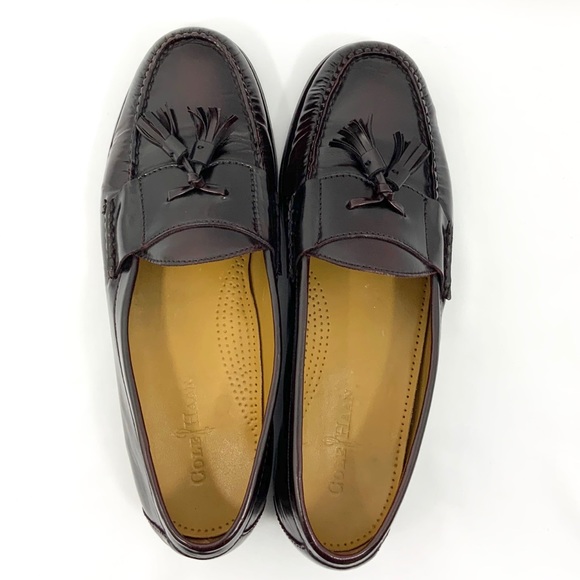COLE HAAN Pinch Tassel Burgundy 11 D Loafers - Picture 3 of 7